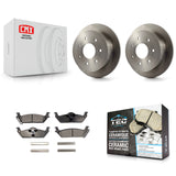 [Rear] 2004 Ford F-150 With Solid Rear Premium OE Brake Rotors & Ceramic Pads Kit For Max Braking