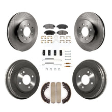 Charger l'image dans la galerie, Front Rear Disc Brake Rotors Ceramic Pads And Drum Kit (7Pc) For Honda Civic