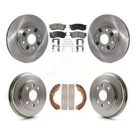 Front Rear Disc Brake Rotors Ceramic Pads And Drum Kit For Mazda Protege