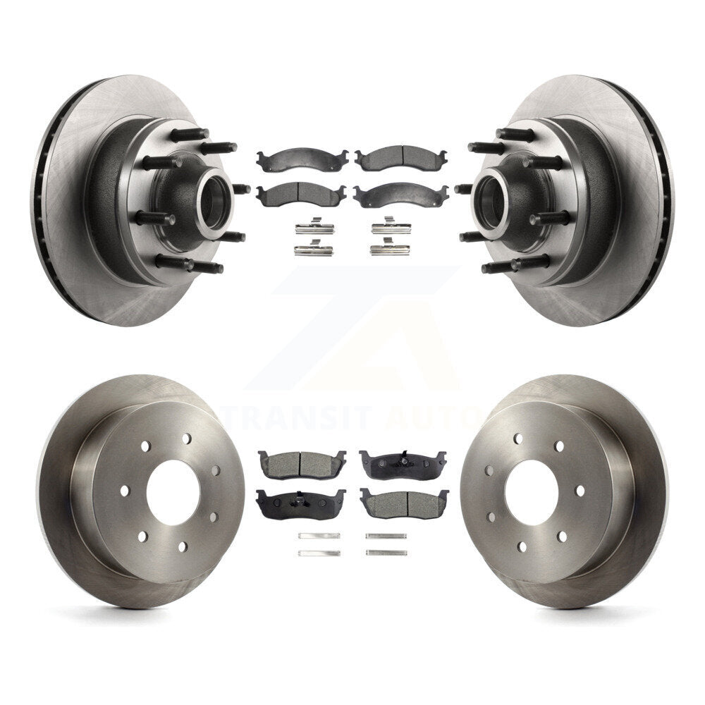 Front Rear Disc Brake Rotors And Ceramic Pads Kit For 1997 Ford F-250 HD RWD