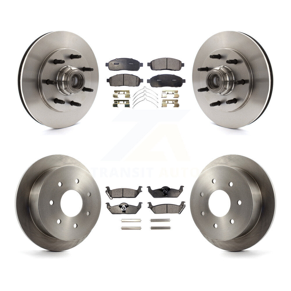 Front Rear Disc Brake Rotors And Ceramic Pads Kit For 2004 Ford F-150 RWD