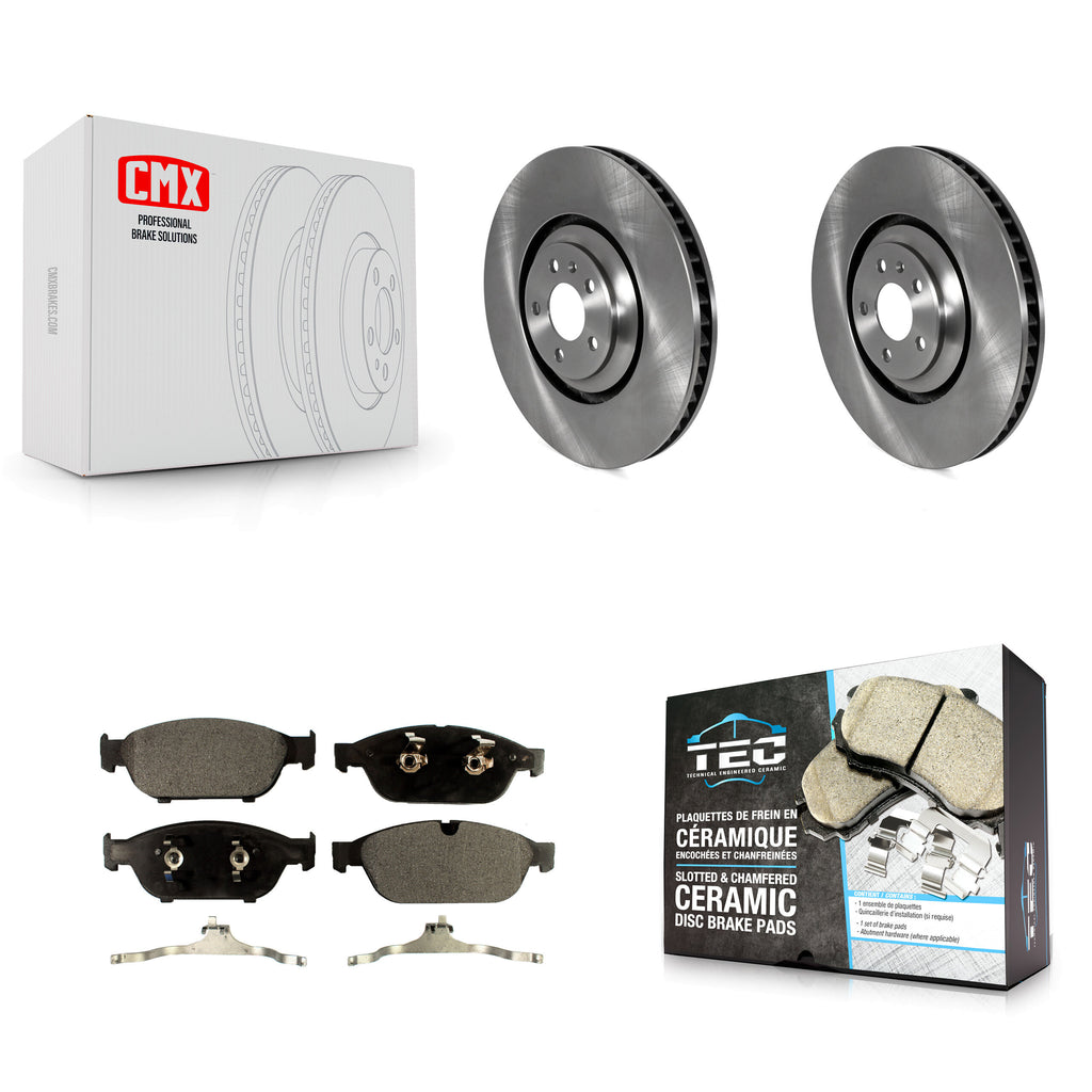 Front Disc Brake Rotors And Ceramic Pads Kit For Audi A8 Quattro