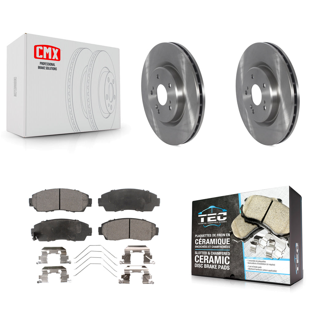 [Front] 2019-2023 Acura RDX Premium OE Brake Rotors & Ceramic Pads Kit For Max Braking