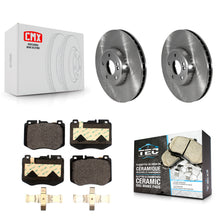 Charger l'image dans la galerie, Front Disc Brake Rotors And Ceramic Pads Kit For Mercedes-Benz C300 C400 C350e
