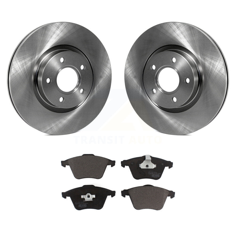 Front Disc Brake Rotors And Ceramic Pads Kit For Volvo S40