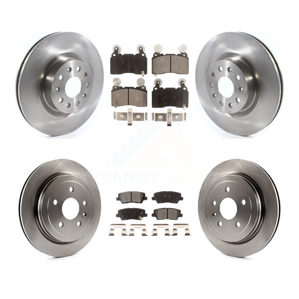 Front Rear Disc Brake Rotors And Ceramic Pads Kit For Cadillac CTS