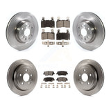 Front Rear Disc Brake Rotors And Ceramic Pads Kit For Cadillac CTS