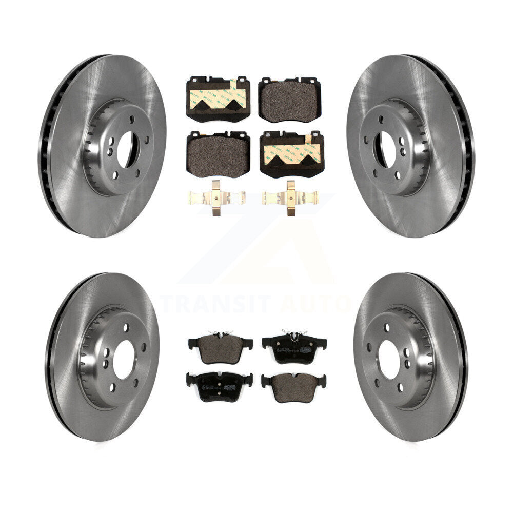 Front Rear Disc Brake Rotors & Ceramic Pad Kit For Mercedes-Benz C300 C400 C350e