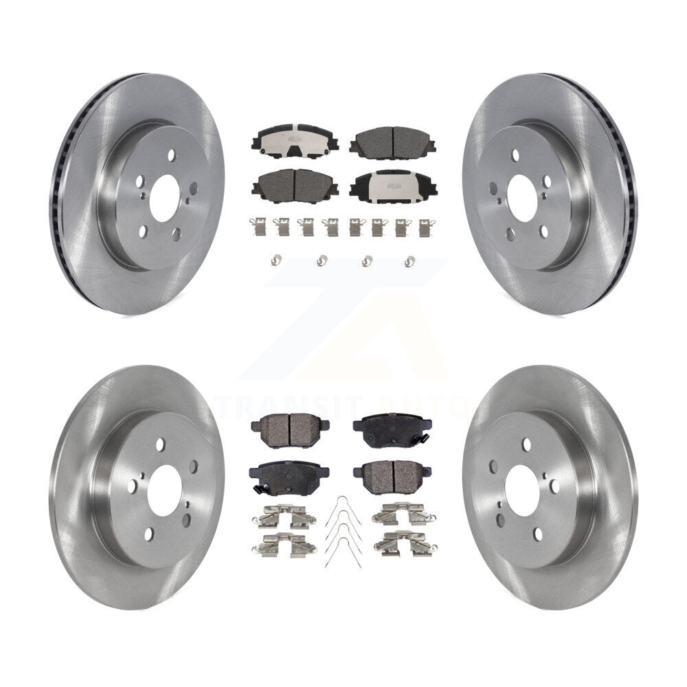 [Front+Rear] 2019 Toyota Corolla 2.0L Premium OE Brake Rotors & Ceramic Pads Kit For Max Braking