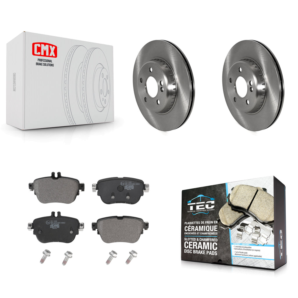 [Rear] 2017-2018 Mercedes-Benz E300 Premium OE Brake Rotors & Ceramic Pads Kit For Max Braking