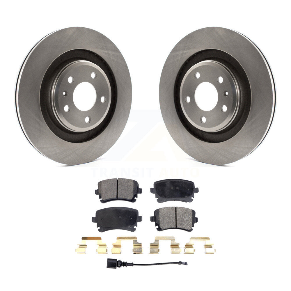 Rear Disc Brake Rotors And Ceramic Pads Kit For 2010 Audi S4