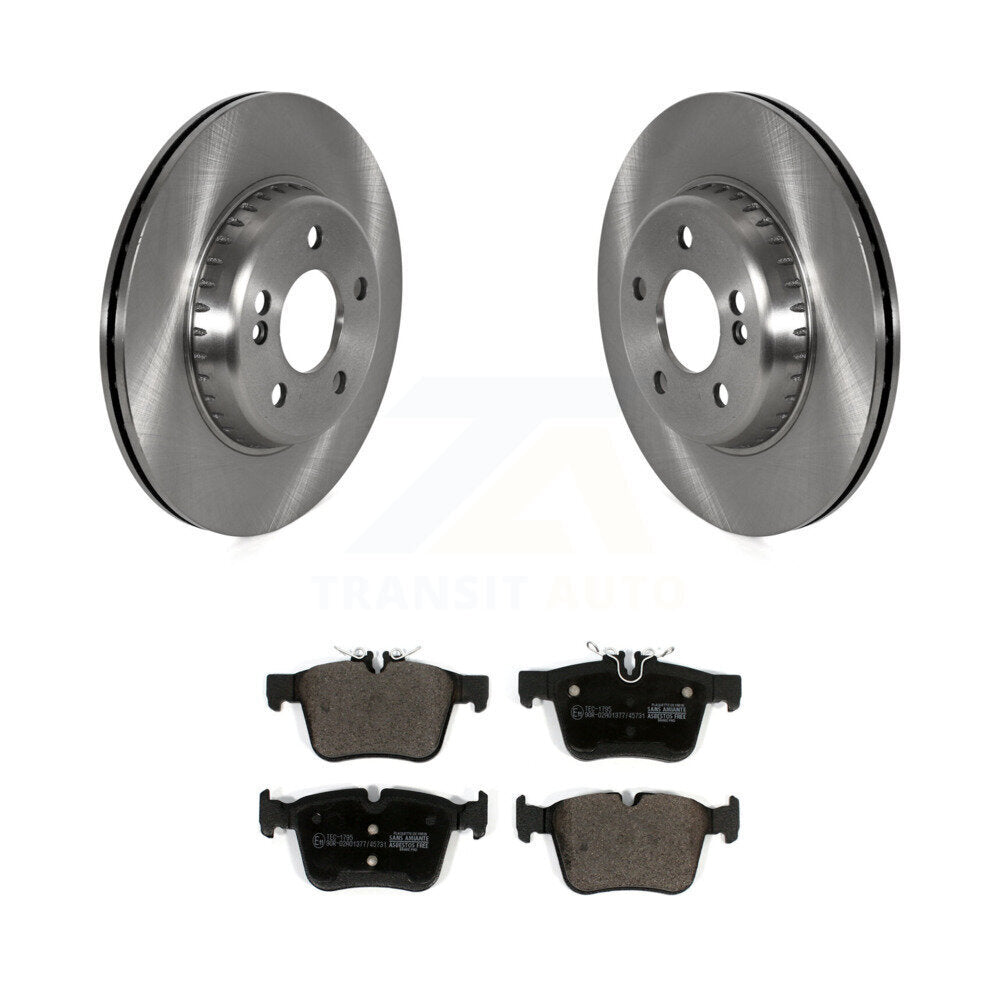 Rear Disc Brake Rotors And Ceramic Pads Kit For Mercedes-Benz C300 C400 C350e