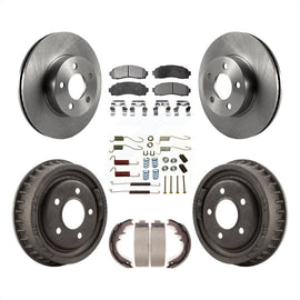 Front Rear Disc Brake Rotors Ceramic Pads And Drum Kit (7Pc) For Mazda B4000