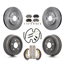 Charger l'image dans la galerie, Front Rear Disc Brake Rotors Ceramic Pad And Drum Kit (7Pc) For Chevrolet Malibu