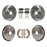 Front Rear Disc Brake Rotors Ceramic Pad And Drum Kit For 2004-2008 Toyota Prius