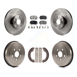 Front Rear Disc Brake Rotors Ceramic Pads And Drum Kit For Toyota Corolla