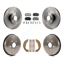 Charger l'image dans la galerie, Front Rear Disc Brake Rotors Ceramic Pads And Drum Kit For Toyota Corolla