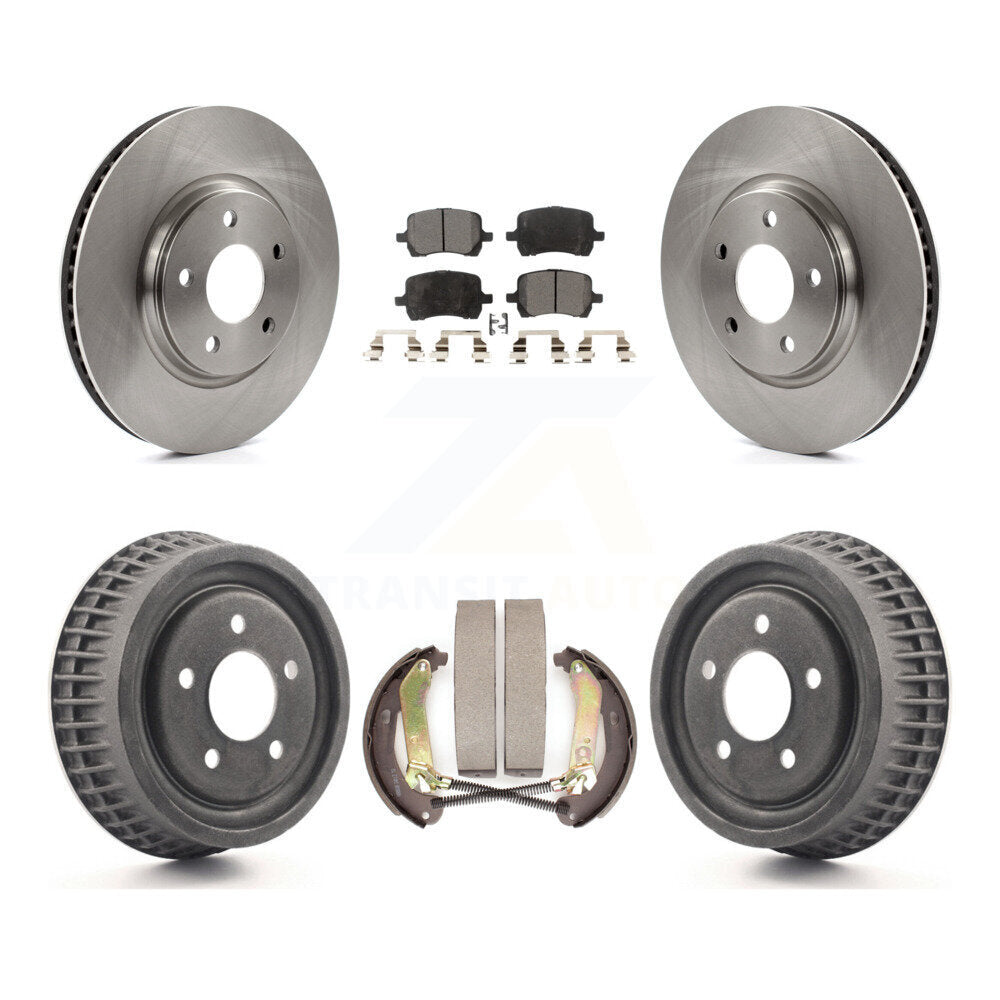 Front Rear Disc Brake Rotors Ceramic Pads And Drum Kit For Chevrolet Malibu