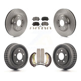 Front Rear Disc Brake Rotors Ceramic Pads And Drum Kit For Chevrolet Malibu