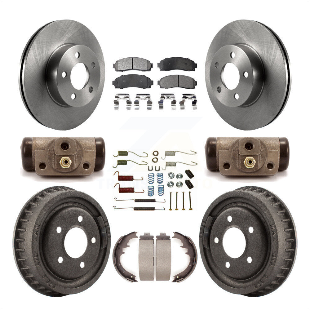 Front Rear Disc Brake Rotors Ceramic Pads And Drum Kit (9Pc) For Mazda B4000