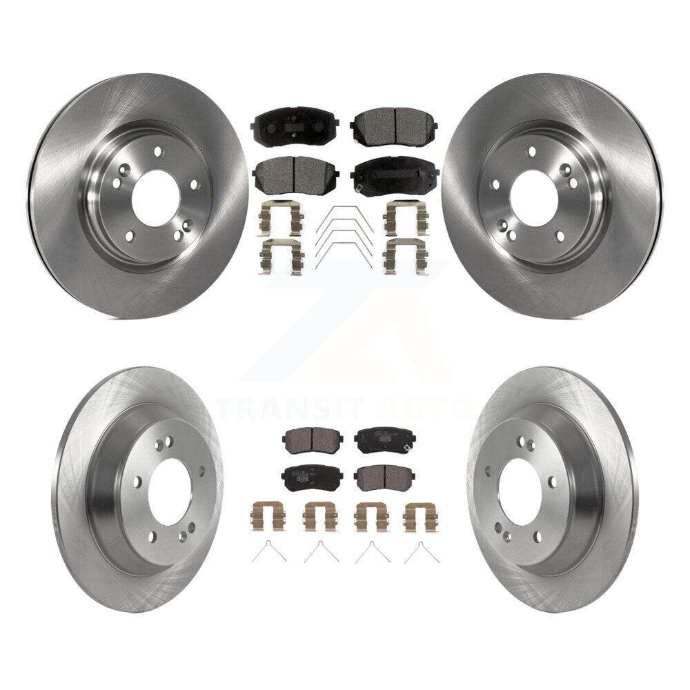 Front Rear Disc Brake Rotors And Ceramic Pads Kit For Hyundai Kona