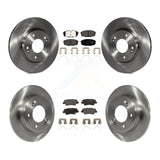 Front Rear Brake Rotor And Ceramic Pad Kit For 2019 Kia Soul Naturally Aspirated