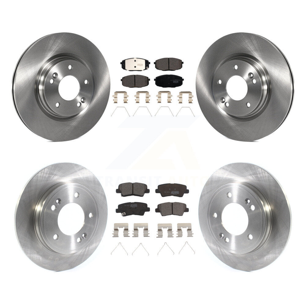 [Front+Rear] 2020 Kia Forte 1.6L Premium OE Brake Rotors & Ceramic Pads Kit For Max Braking