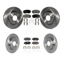Front Rear Disc Brake Rotors Ceramic Pad Kit For 2022 Hyundai Kona AWD with 2.0L