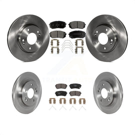 Front Rear Disc Brake Rotors Ceramic Pad Kit For 2022 Hyundai Kona AWD with 2.0L