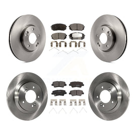 Front Rear Disc Brake Rotors And Ceramic Pads Kit For Hyundai Sonata