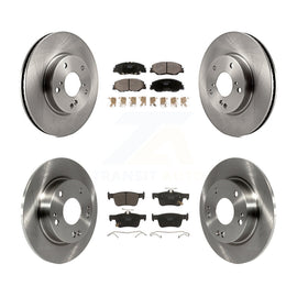 Front Rear Disc Brake Rotors And Ceramic Pads Kit For Honda Civic