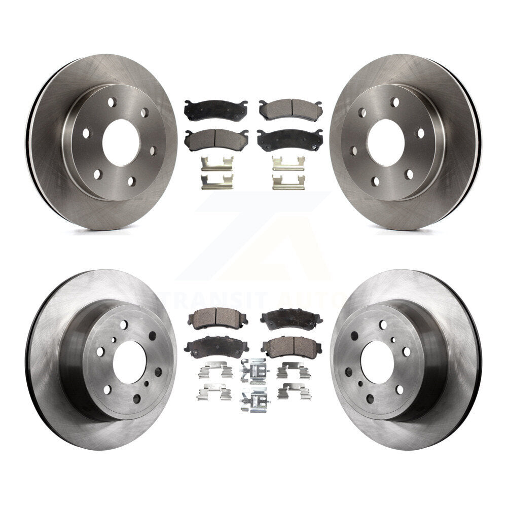 Front Rear Disc Brake Rotors And Ceramic Pads Kit For GMC Sierra 1500 Classic