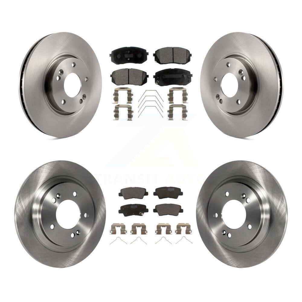 Front Rear Disc Brake Rotors And Ceramic Pads Kit For 2019 Kia Soul EV