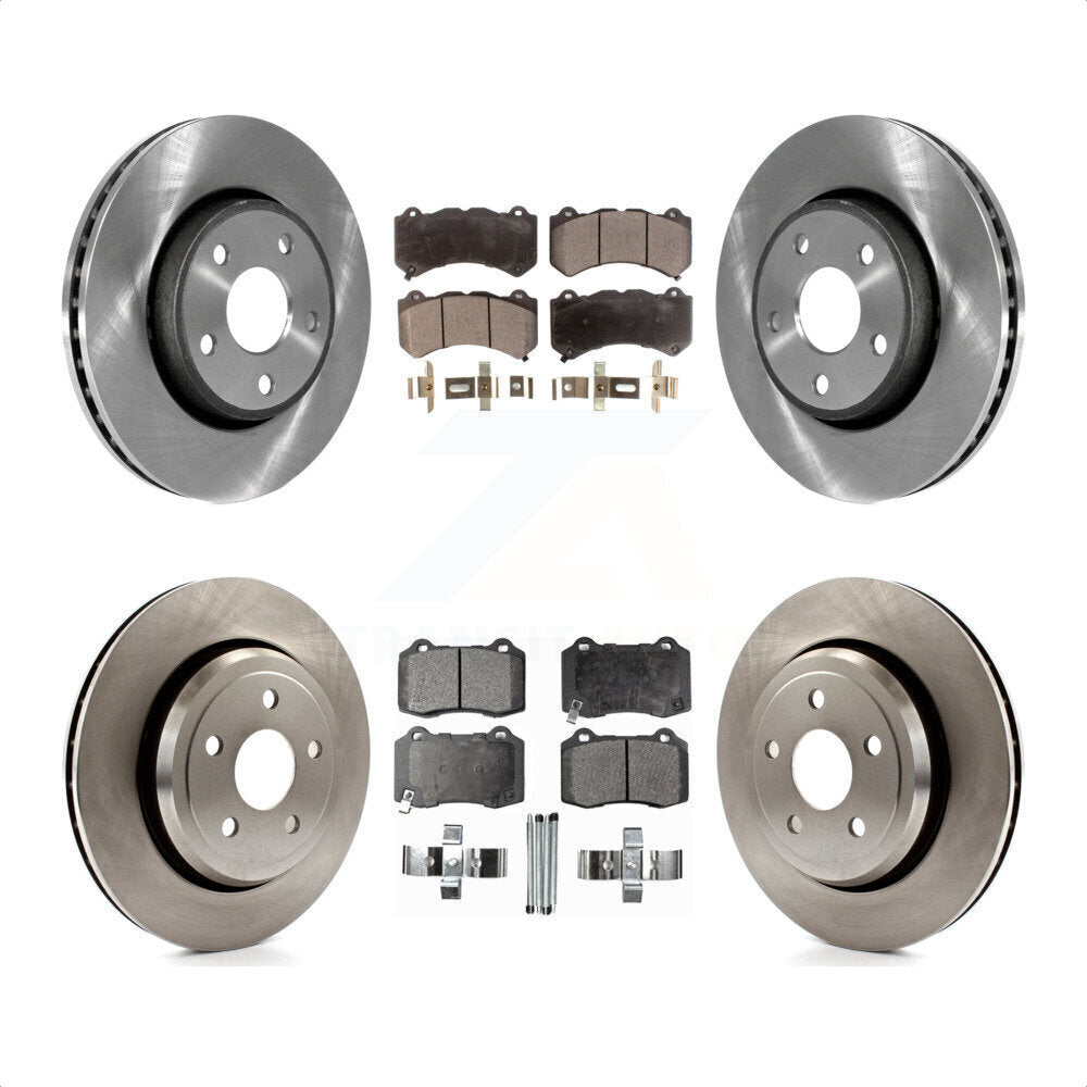 Front Rear Disc Brake Rotors & Ceramic Pad Kit For 2012 Jeep Grand Cherokee 6.4L