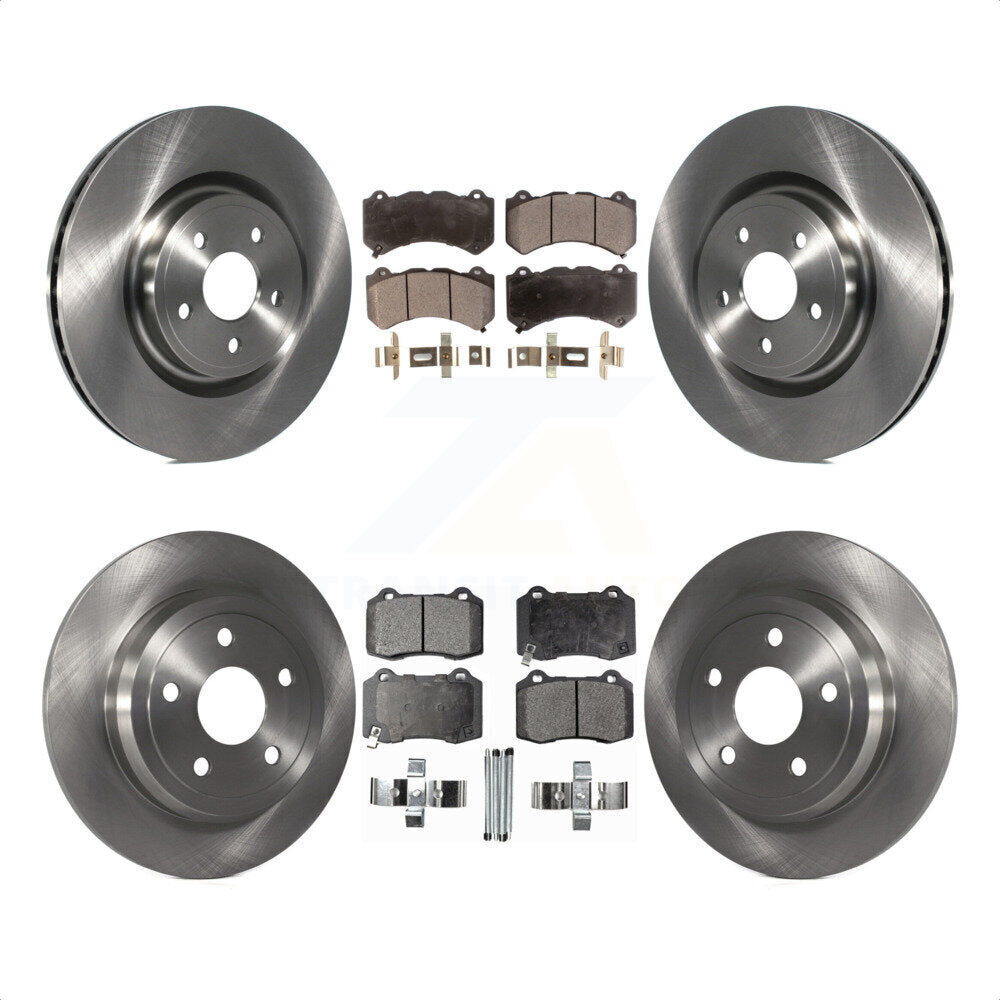 Front Rear Disc Brake Rotors & Ceramic Pad Kit For 2012 Jeep Grand Cherokee 6.4L