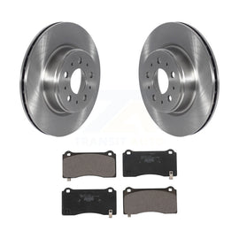 [Front] 17-22 Tesla 3 With Gray Painted Calipers Premium OE Brake Rotors & Ceramic Pads Kit For Max Braking
