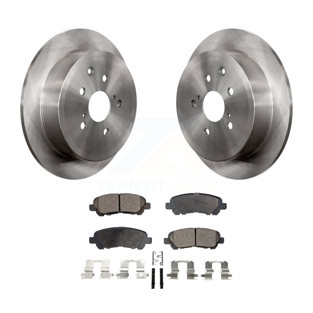 Rear Disc Brake Rotors And Ceramic Pads Kit For Toyota Highlander