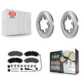 Rear Disc Brake Rotors And Ceramic Pads Kit For Ford Transit-350 HD