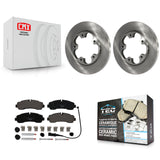 [Rear] 20-21 Ford Transit-350 With 5 Lug Wheels Premium OE Brake Rotors & Ceramic Pads Kit For Max Braking