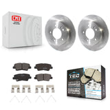 Rear Disc Brake Rotors And Ceramic Pads Kit For Kia Forte Hyundai Veloster