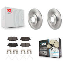 Charger l'image dans la galerie, Rear Disc Brake Rotors And Ceramic Pad Kit For Kia Hyundai Niro EV Kona Electric