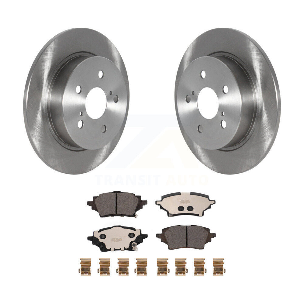 Rear Disc Brake Rotors And Ceramic Pads Kit For Toyota C-HR