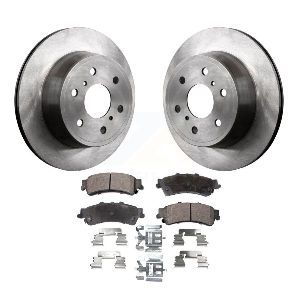 Rear Disc Brake Rotors And Ceramic Pads Kit For GMC Sierra 1500 Classic