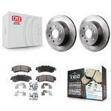Rear Disc Brake Rotors And Ceramic Pads Kit For GMC Sierra 1500 Classic