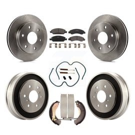 Front Rear Disc Brake Rotors Ceramic Pads And Drum Kit (7Pc) For GMC Sierra 1500