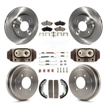 Charger l'image dans la galerie, Front Rear Disc Brake Rotors Ceramic Pads And Drum Kit (9Pc) For Hyundai Elantra