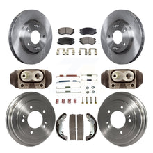 Charger l'image dans la galerie, Front Rear Disc Brake Rotors Ceramic Pads And Drum Kit (9Pc) For Hyundai Elantra