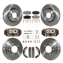 Load image into Gallery viewer, Front Rear Brake Rotor Ceramic Pad Drum Kit (9Pc) For 09 Hyundai Elantra Touring