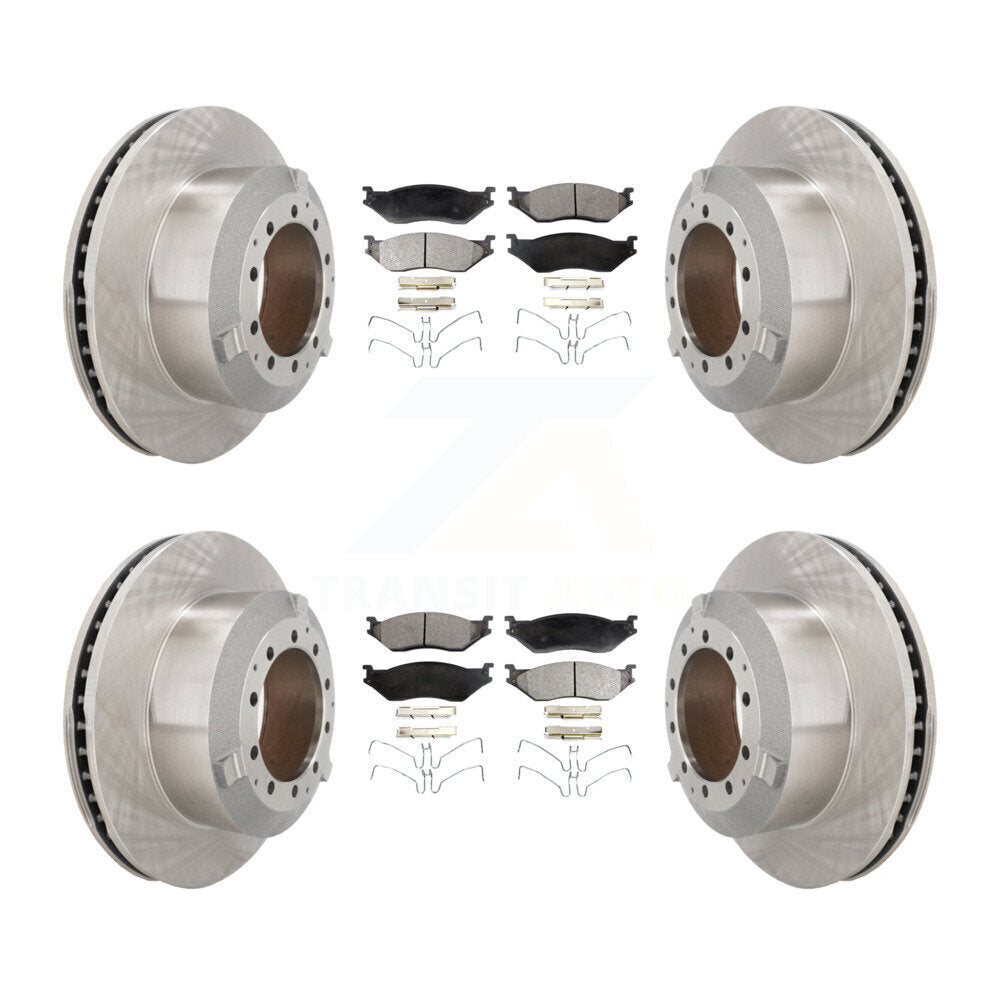 Front Rear Brake Rotors Ceramic Pad Kit For International TerraStar IC AE School