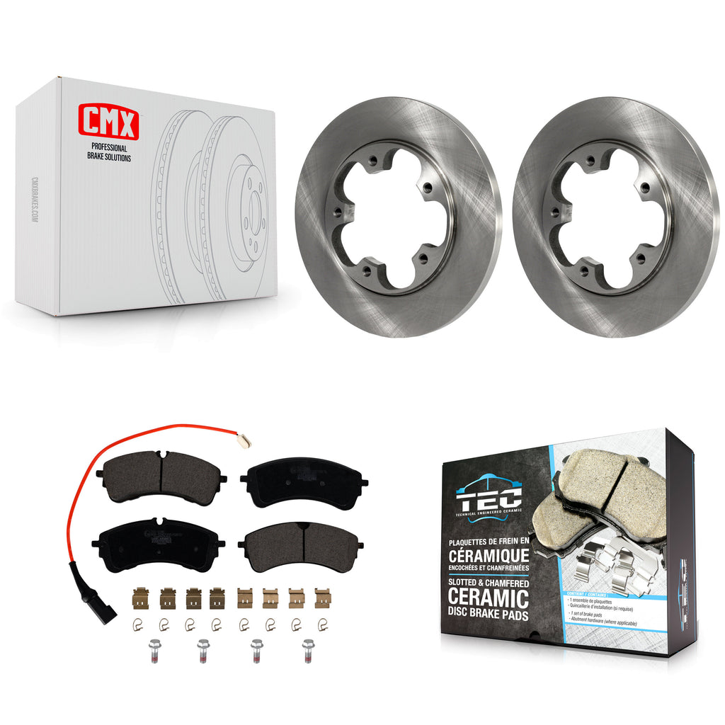 Rear Brake Rotors & Ceramic Pad Kit For Ford Transit-250 Transit-150 Transit-350